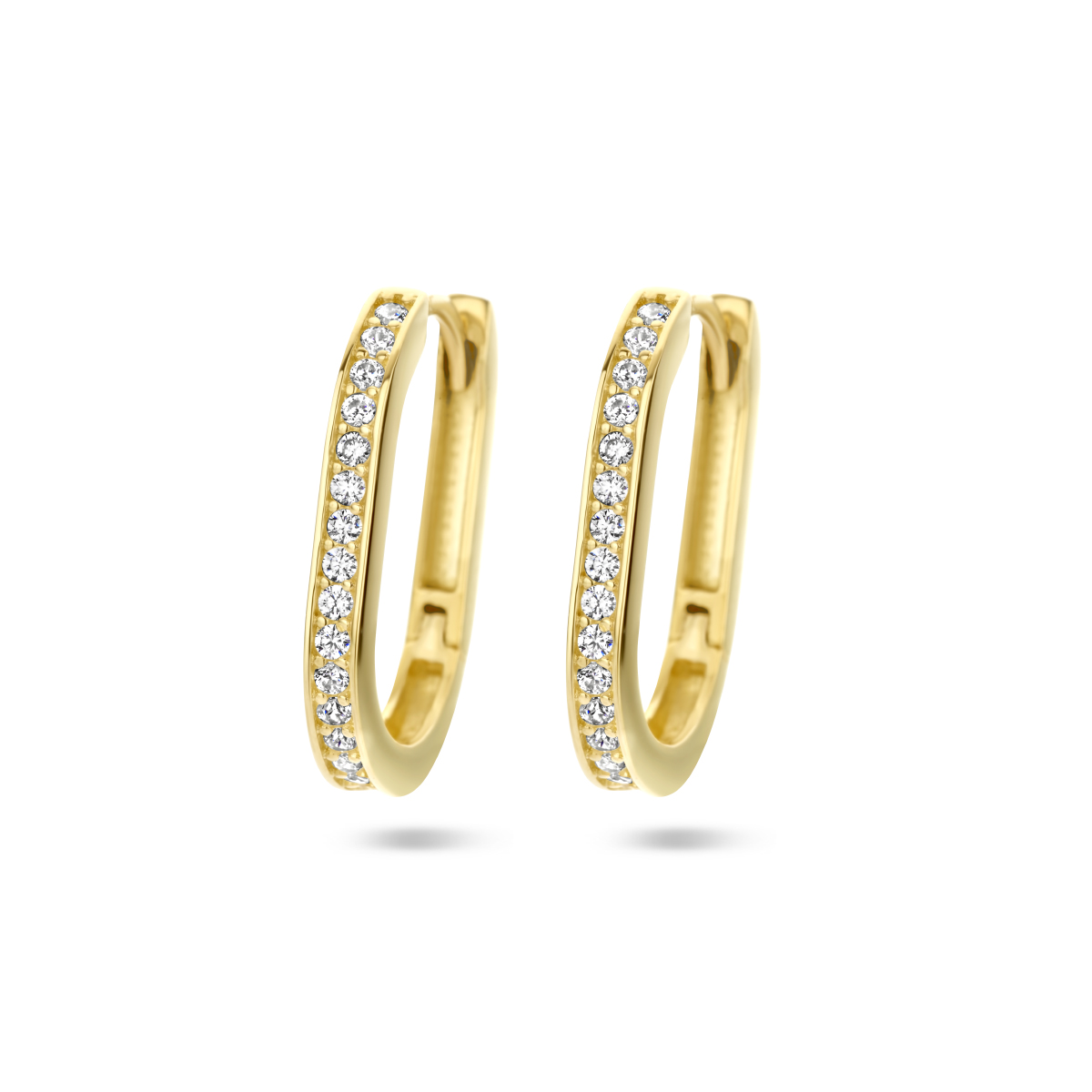 14kt geelgoud bezet met zirconia