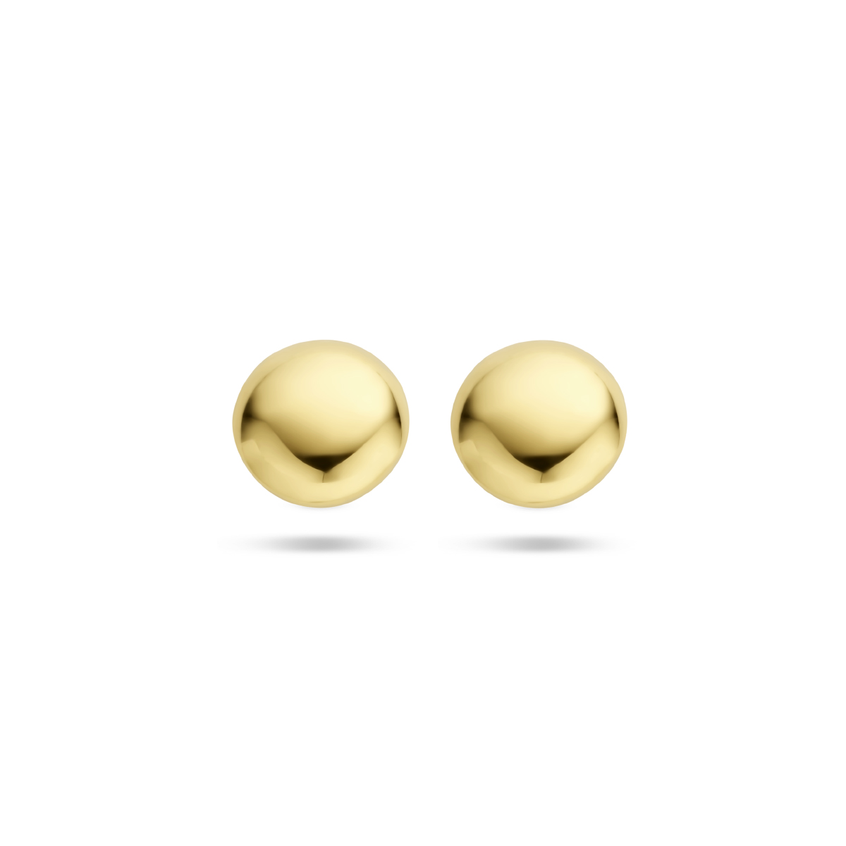 14k Geelgouden oorknoppen met een diameter van 5.5mm.