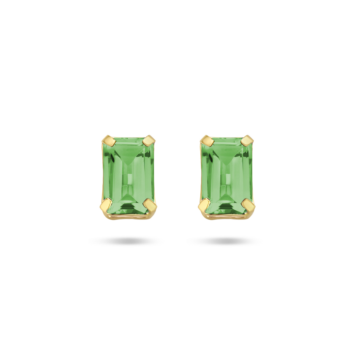 14k Geelgouden groen agaat oorknoppen met een afmeting van 6x4mm. De agaat stenen hebben een totaal steengewicht van 1.02ct (2x 0.51ct).