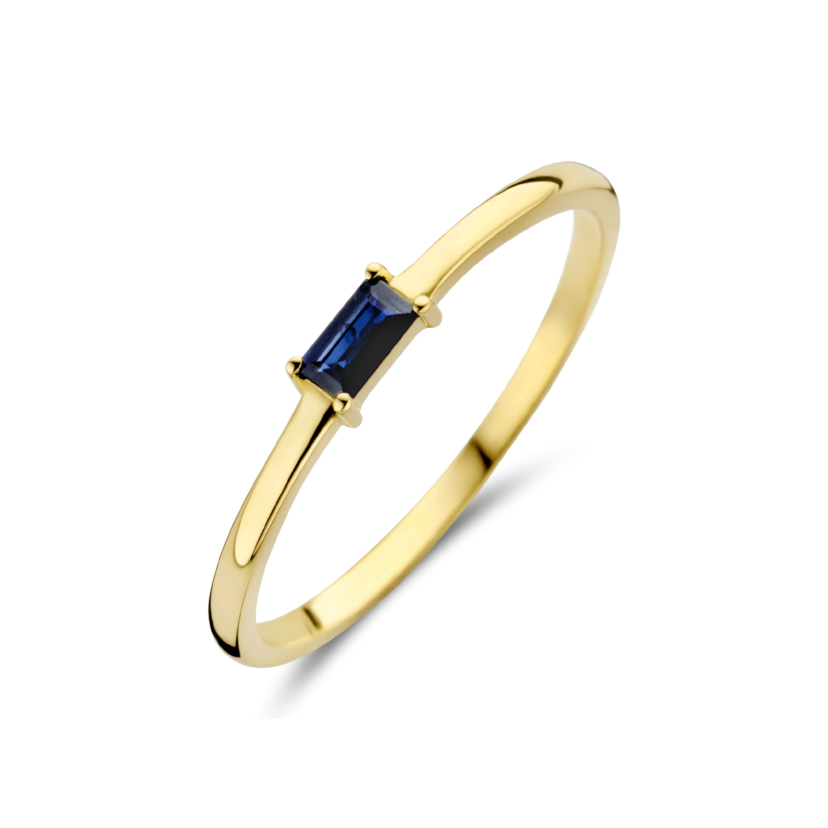Gouden Ring met Saffier Geboortesteen September 0.20 ct