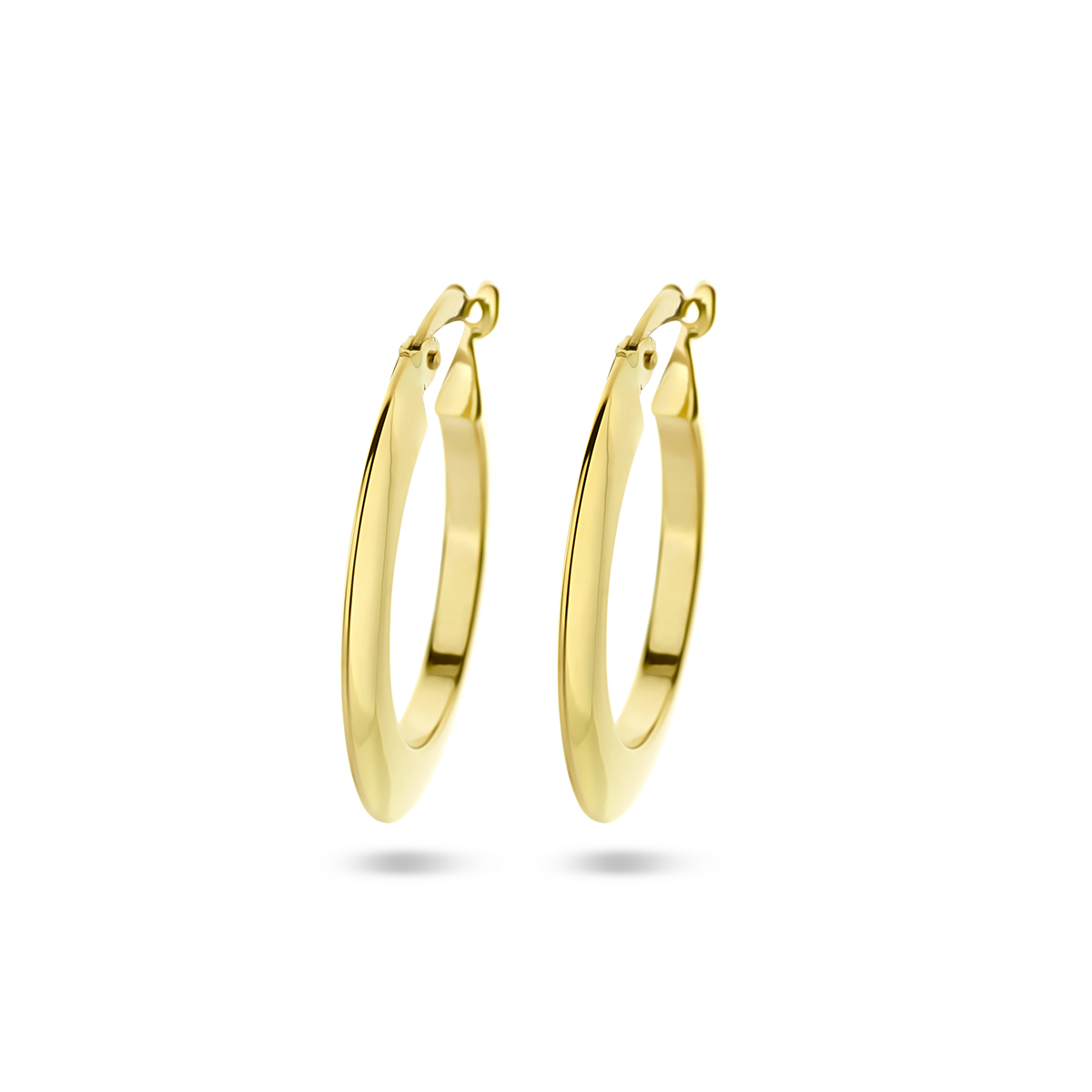 14k Geelgouden oorringen met een afmeting van 22.5x2mm.