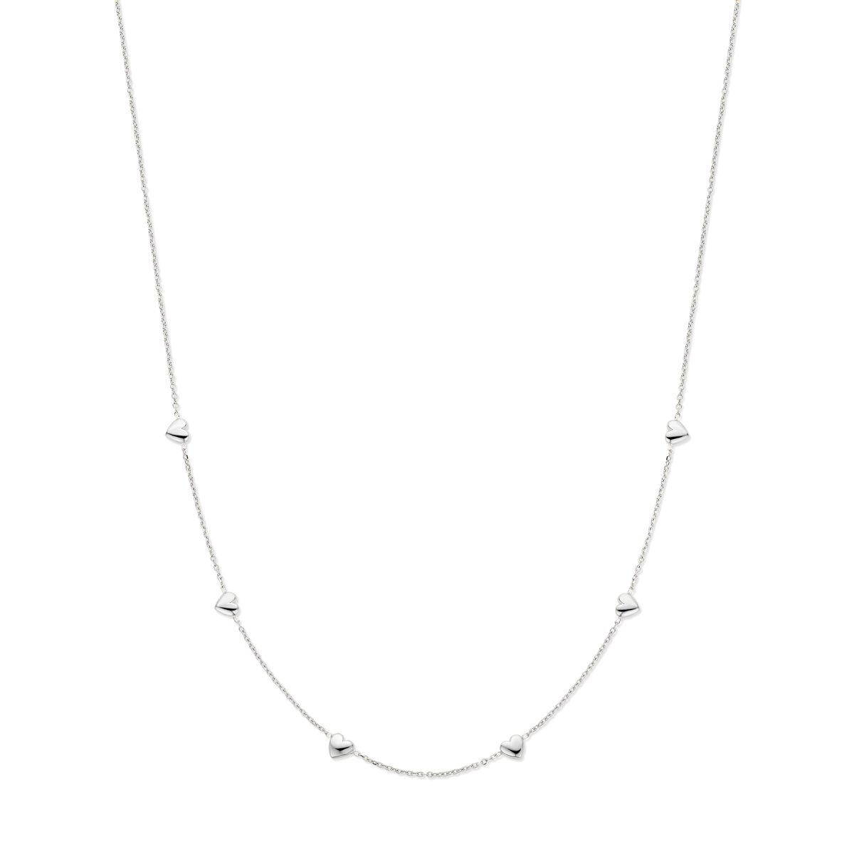 13.38188 | Collier hartjes | Zilver | 1,1 mm & 41 + 4 cm