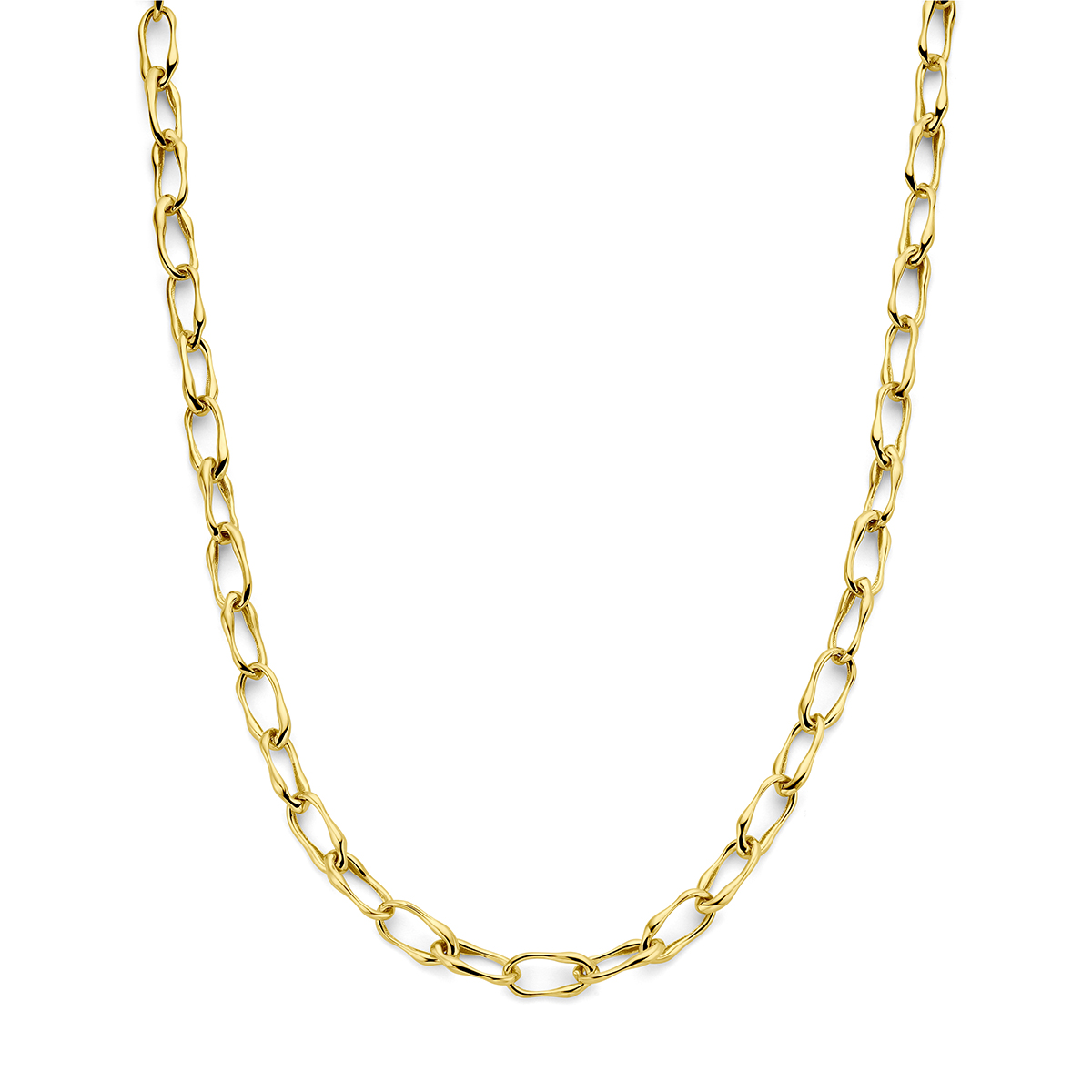 Collier 3 micron zilver verguld (geel) zwaar verguld collier met mooi slot