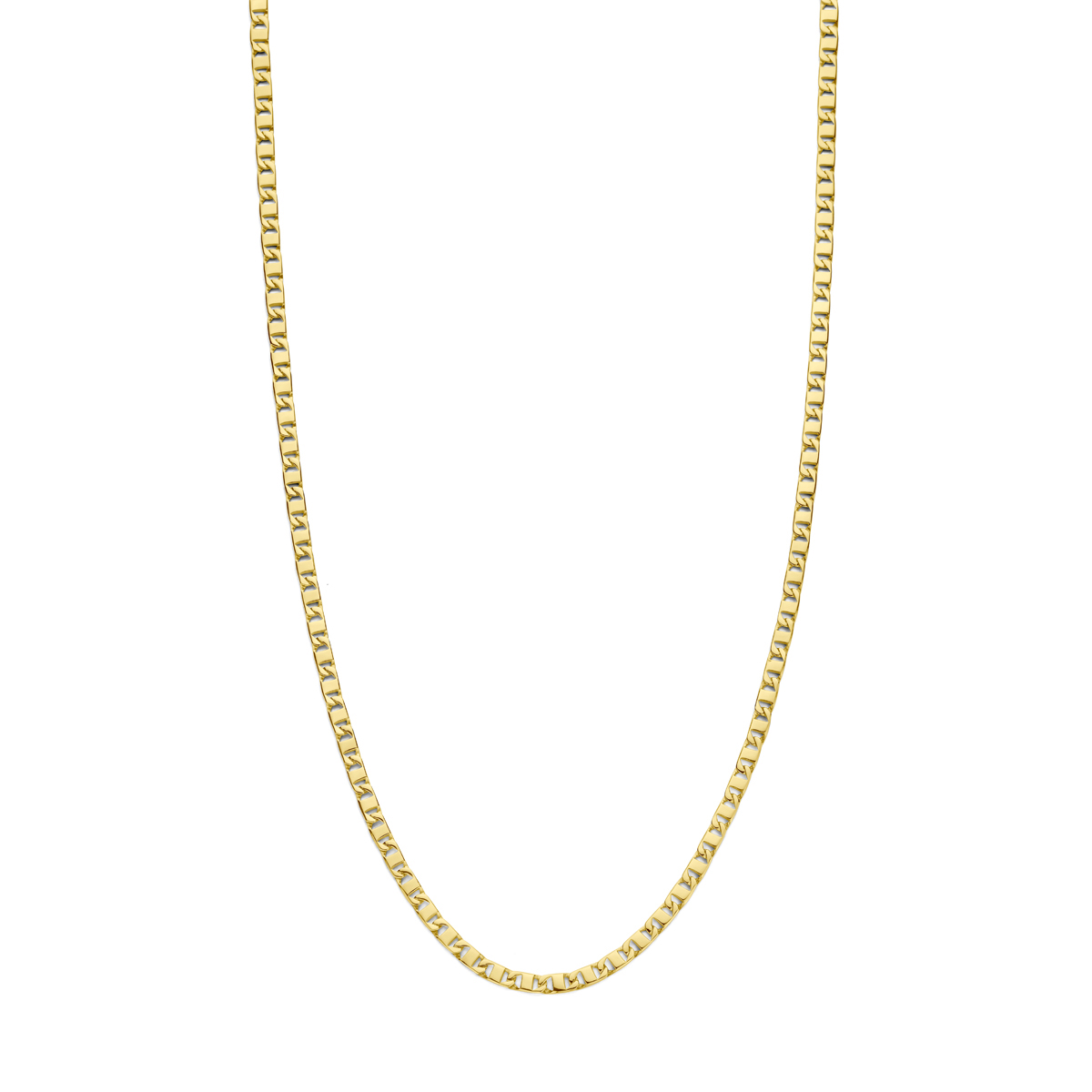 gouden collier, fantasie 3,5mm 50cm