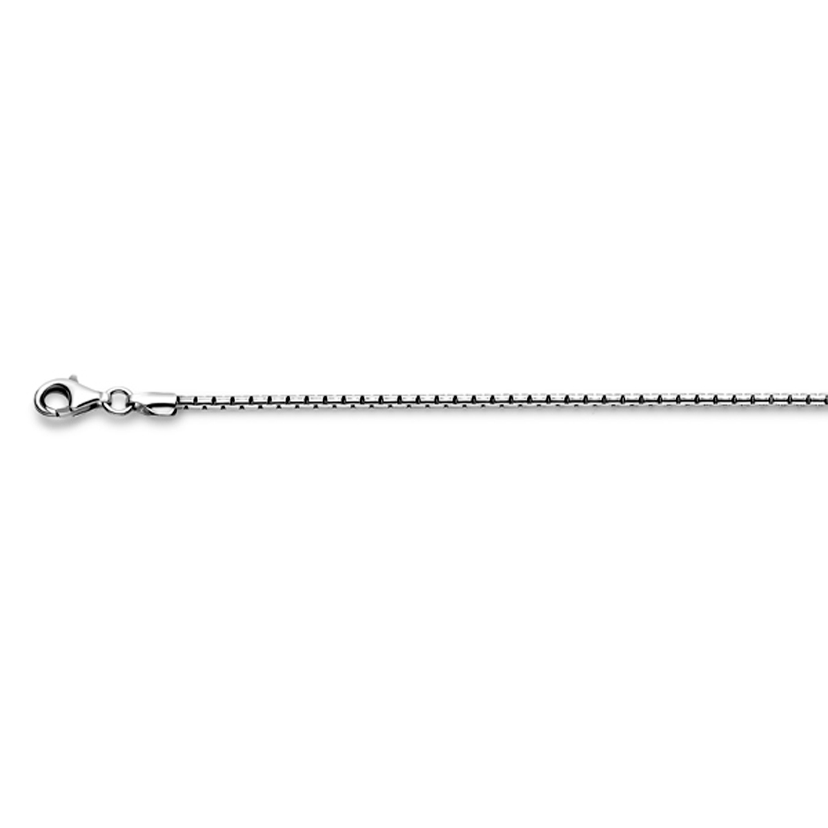 Geoxideerd zilveren collier in rond venetiaan schakel