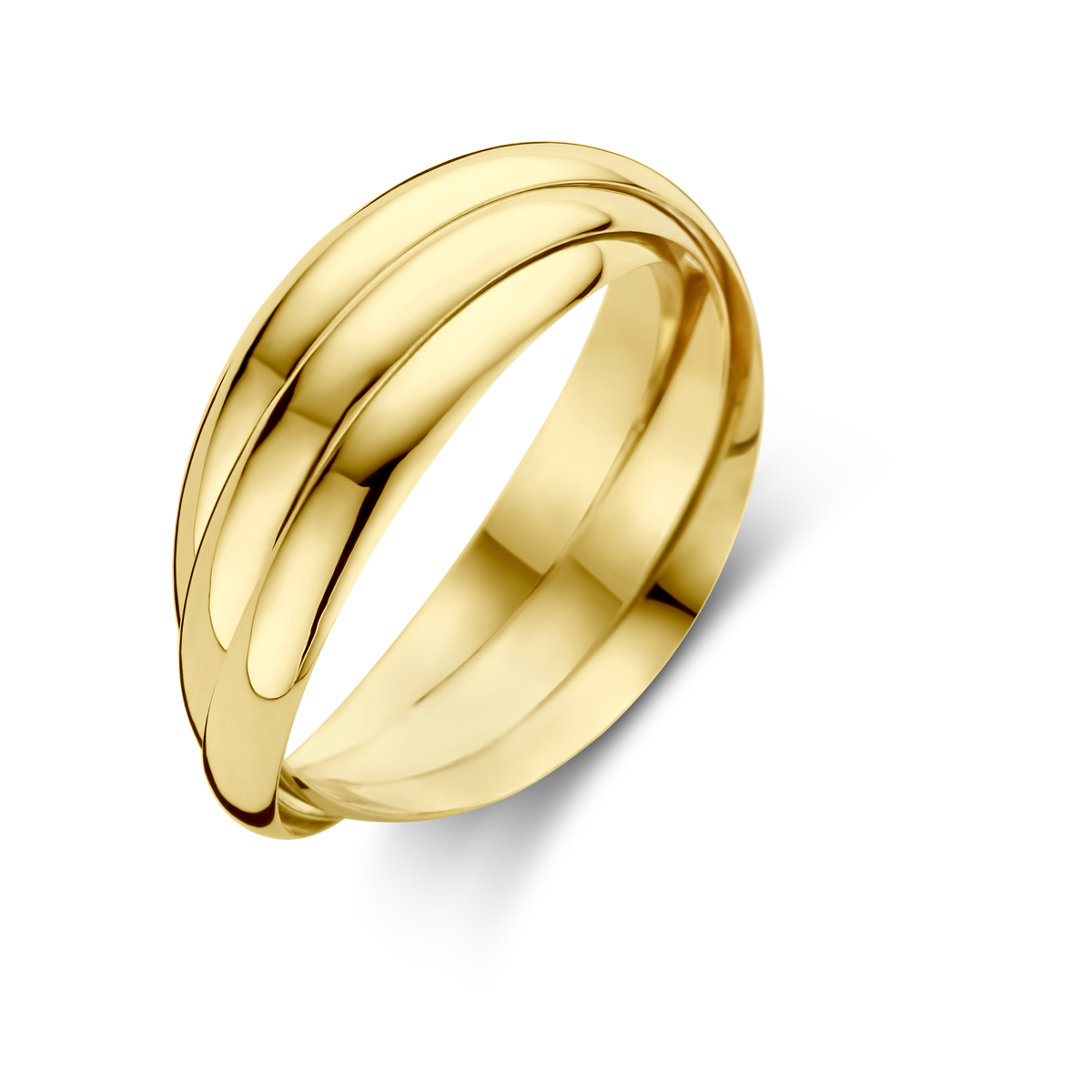 gouden ring, trinity 3x2,5mm mt16,5
