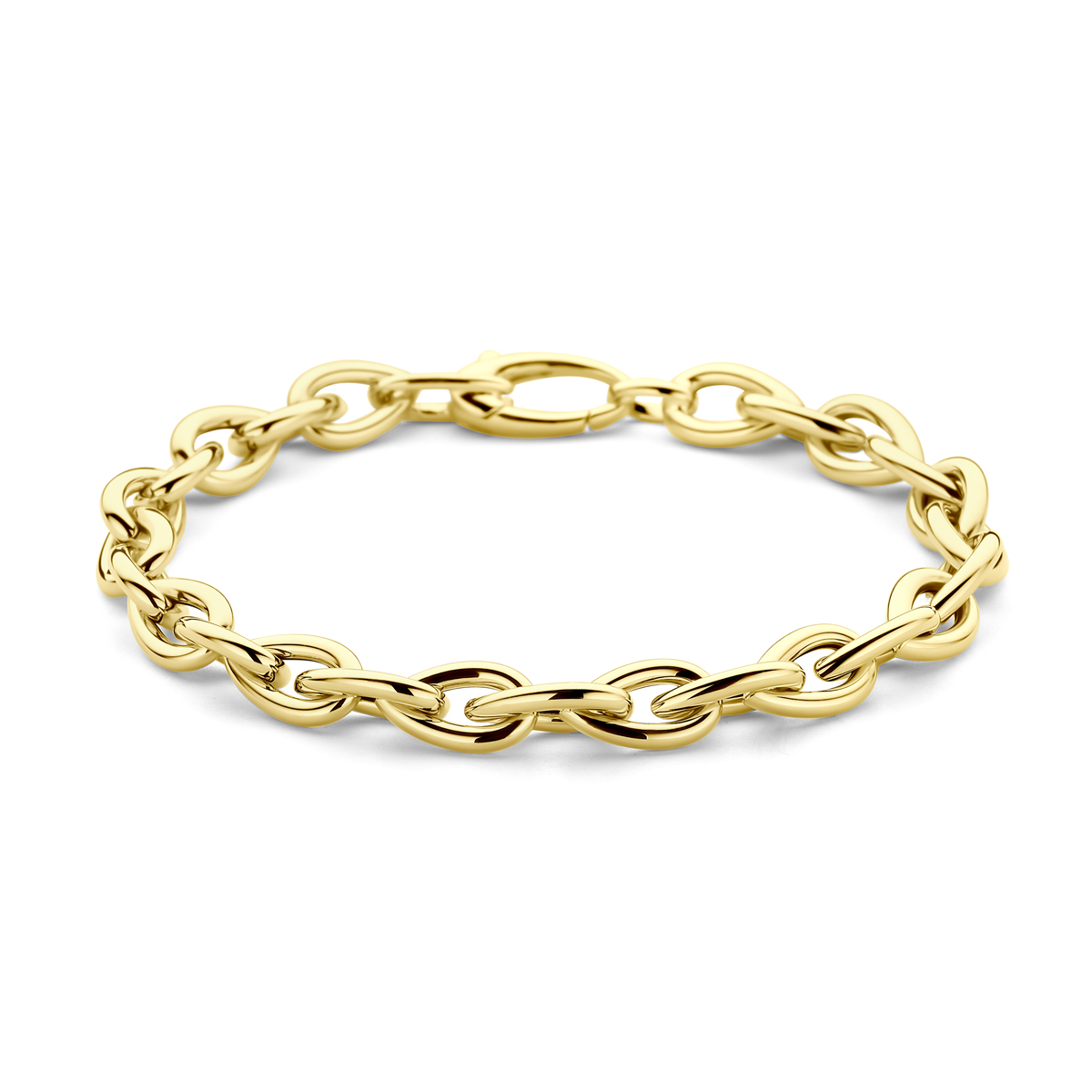 gouden armband, druppels 7,3mm 19,5cm