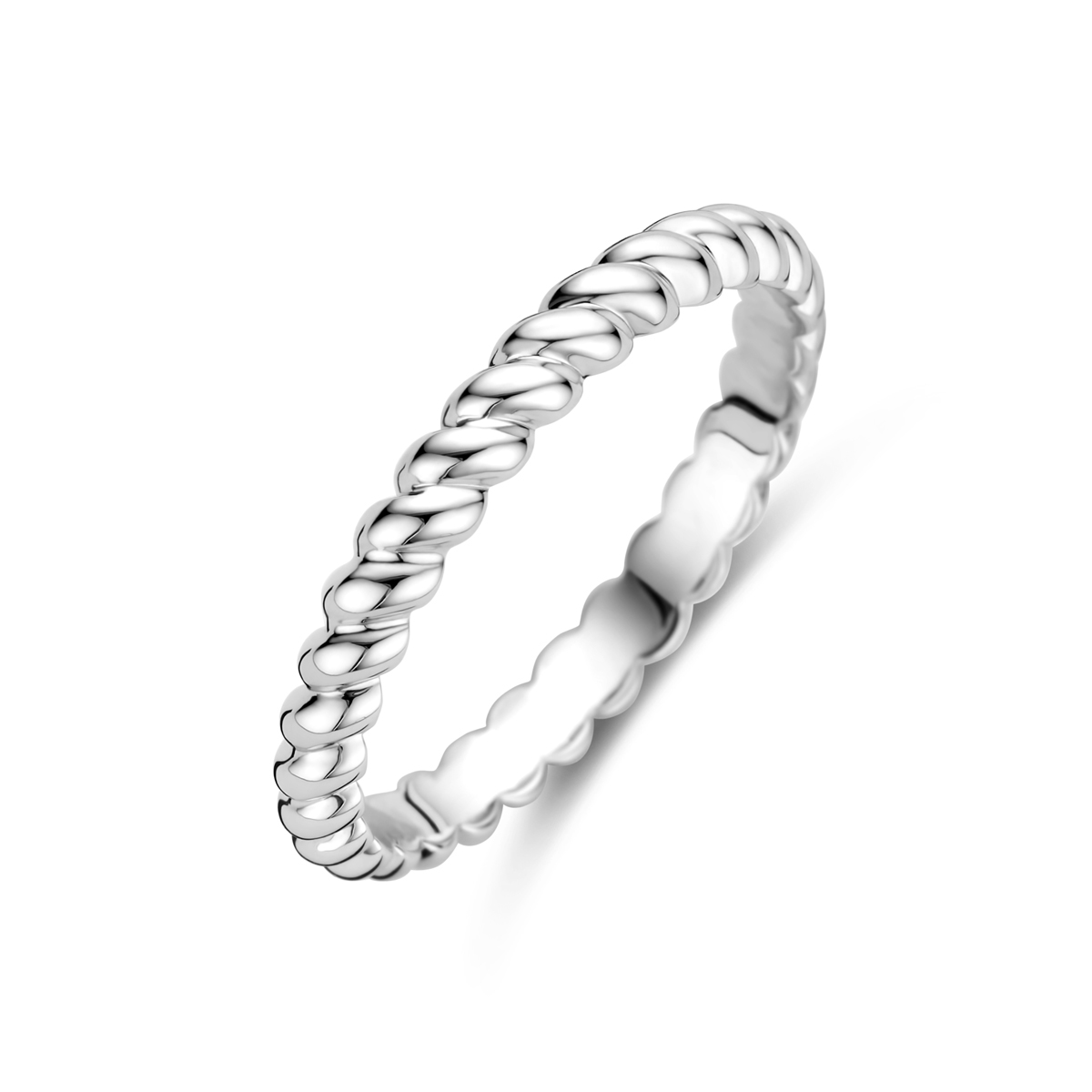 Gerhodineerd 925 zilveren ring met een breedte van 3mm.