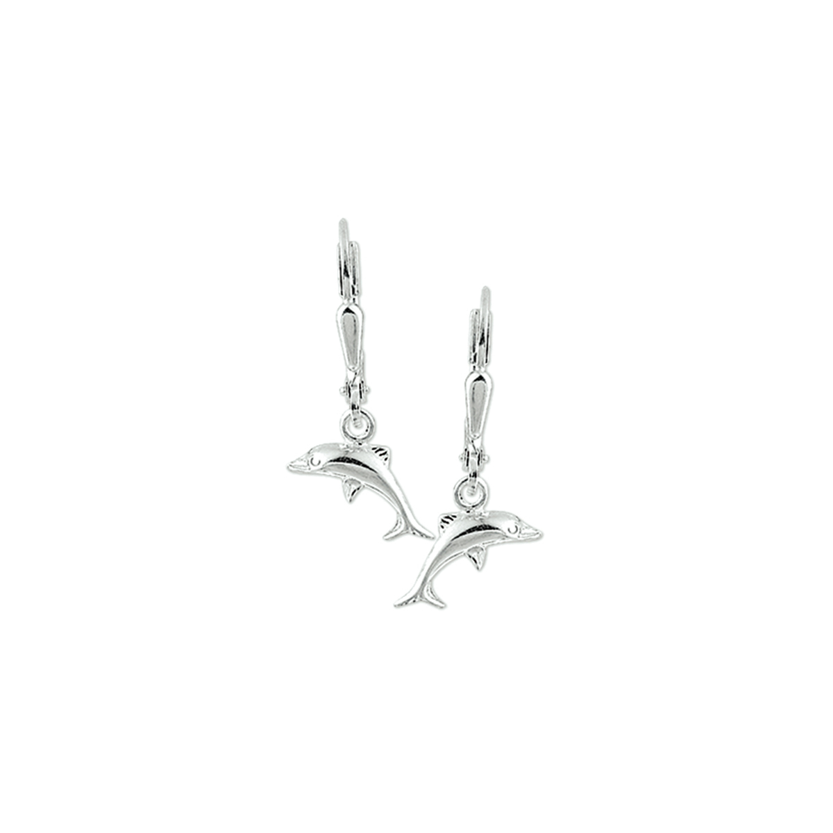 Beschrijving: Zilveren oorhangers met een dolfijn. 
Doelgroep: kinderen
Breedte: 10 mm
Hoogte: 22 mm