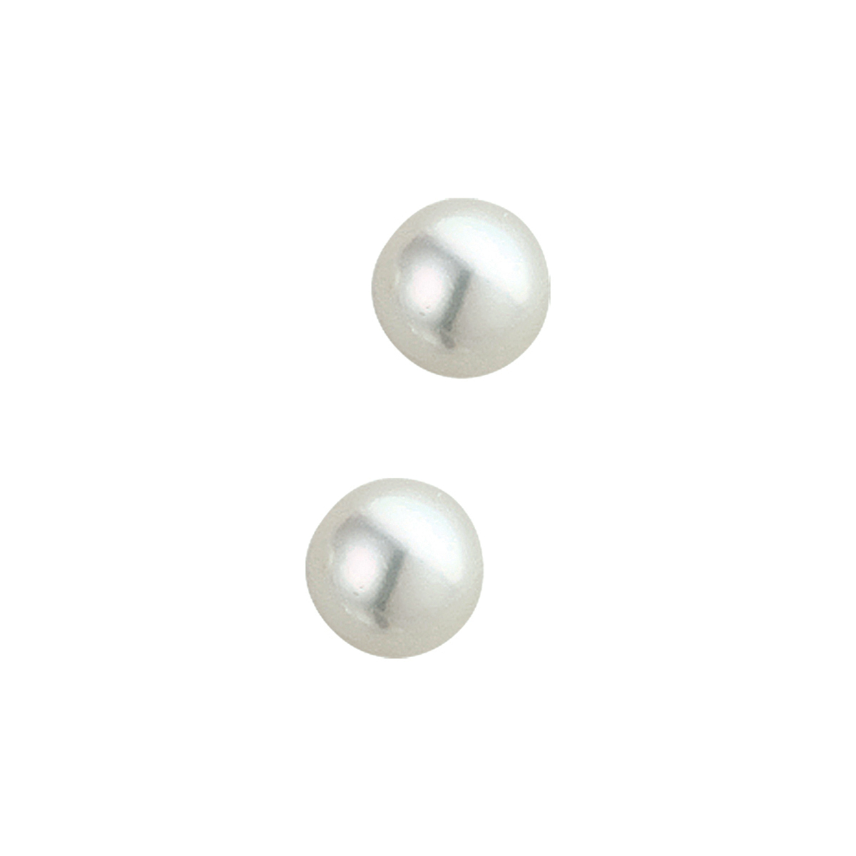 14-karaats geelgouden oorknoppen met een parel. 
Parel: Zoetwaterparel. Diameter: 7.0 mm
