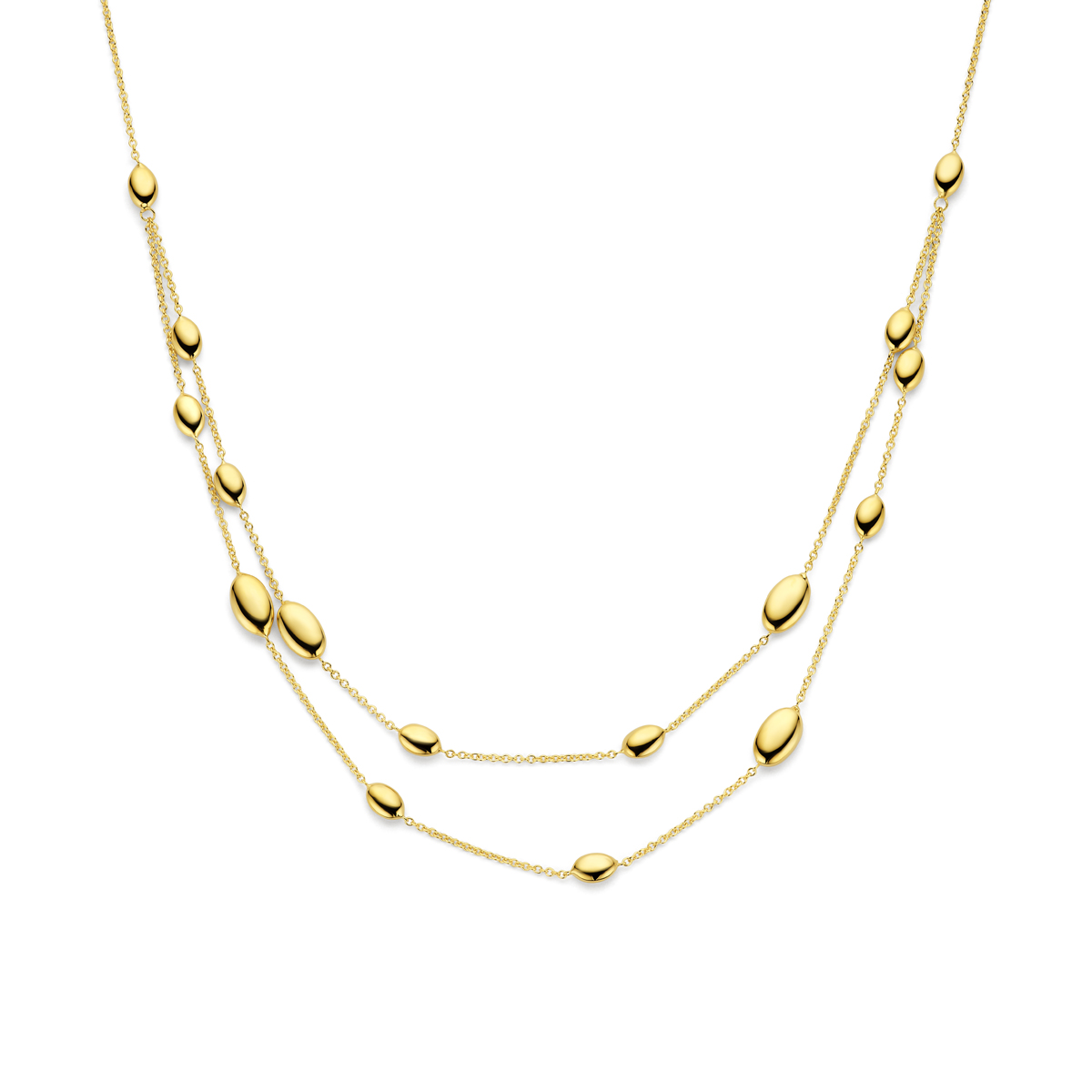 GEELGOUDEN COLLIER 45CM