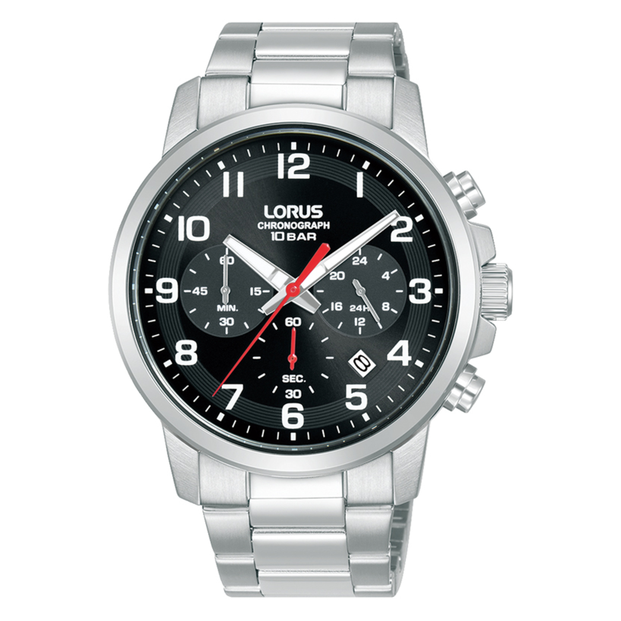 Lorus stalen herenhorloge chronograaf met cijfers