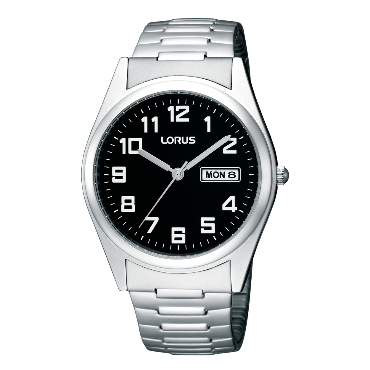 Dit herenhorloge is van het merk Lorus. Het is een analoog horloge gemaakt van staal. De diameter van de kast is 37.5 mm en de kast is 8.5 mm dik.
De verdere specificaties van het horloge zijn als volgt:
Glassoort: hardlex mineraal glas
Bandbreedte: 18.5
Kastmateriaal: metaal
Waterdichtheid: 3 ATM
Techniek: quartz