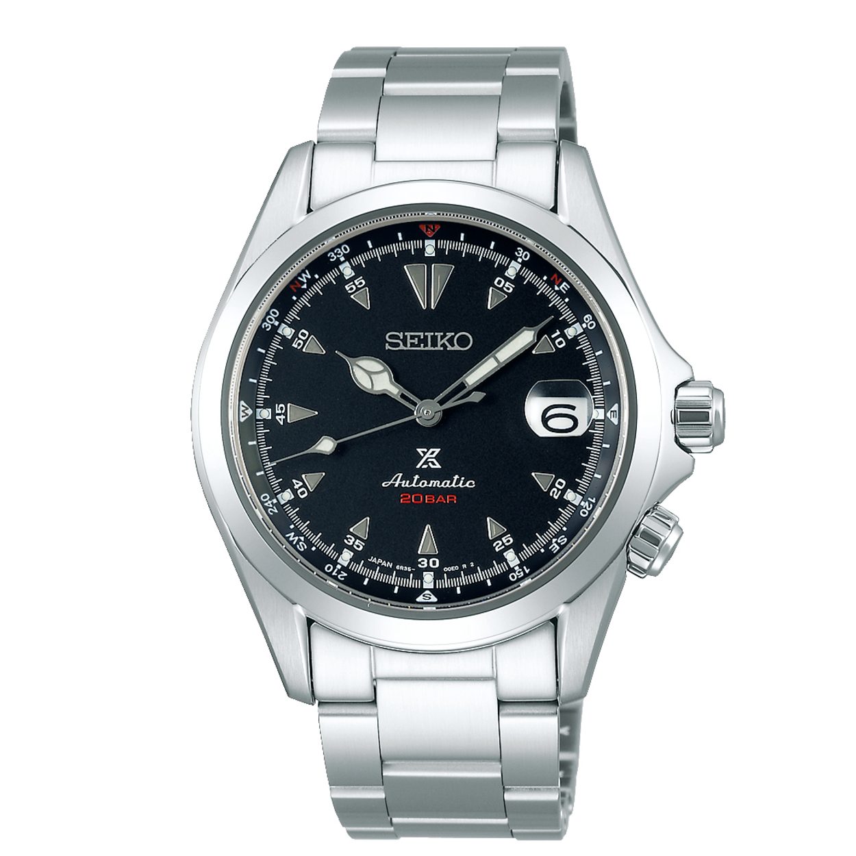 Dit herenhorloge is van het merk Seiko. Het is een analoog horloge gemaakt van staal. De diameter van de kast is 39.5 mm en de kast is  mm dik.
De verdere specificaties van het horloge zijn als volgt:
Glassoort: saffier glas
Bandbreedte: 20
Kastmateriaal: staal
Waterdichtheid: 30 ATM
Techniek: automaat