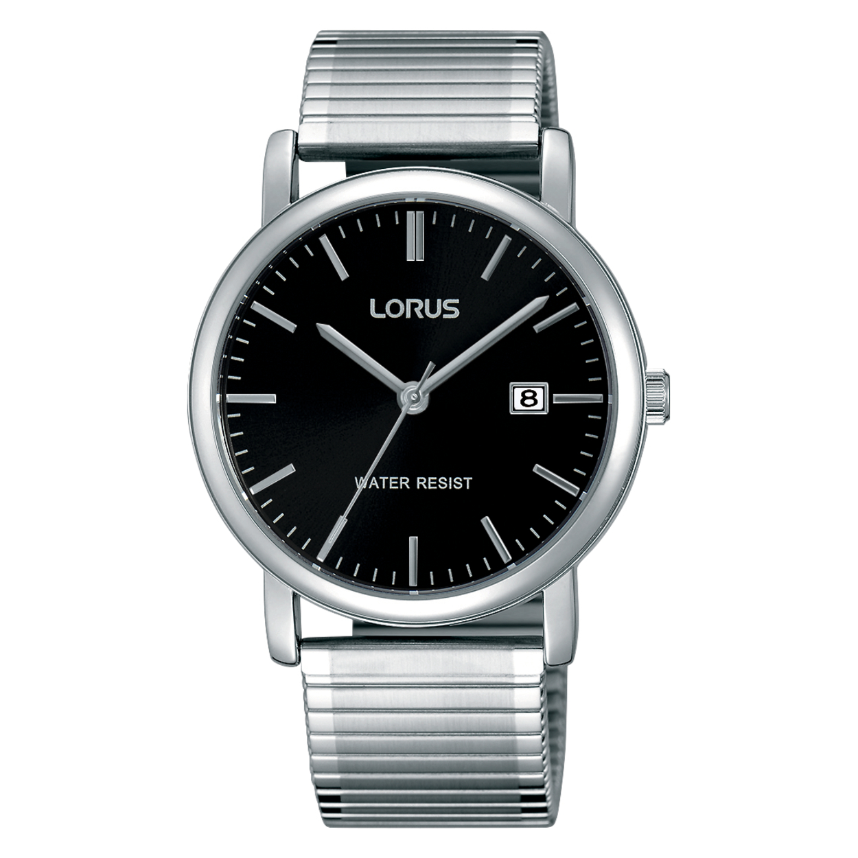 Lorus herenhorloge staal/zwart flex