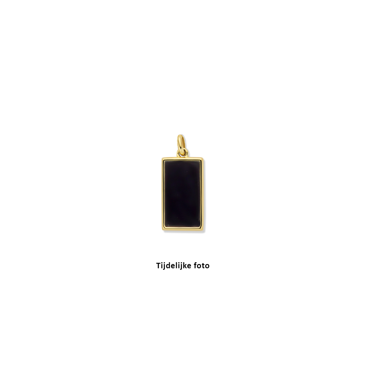 14k Geelgouden hanger uitgevoerd met onyx.