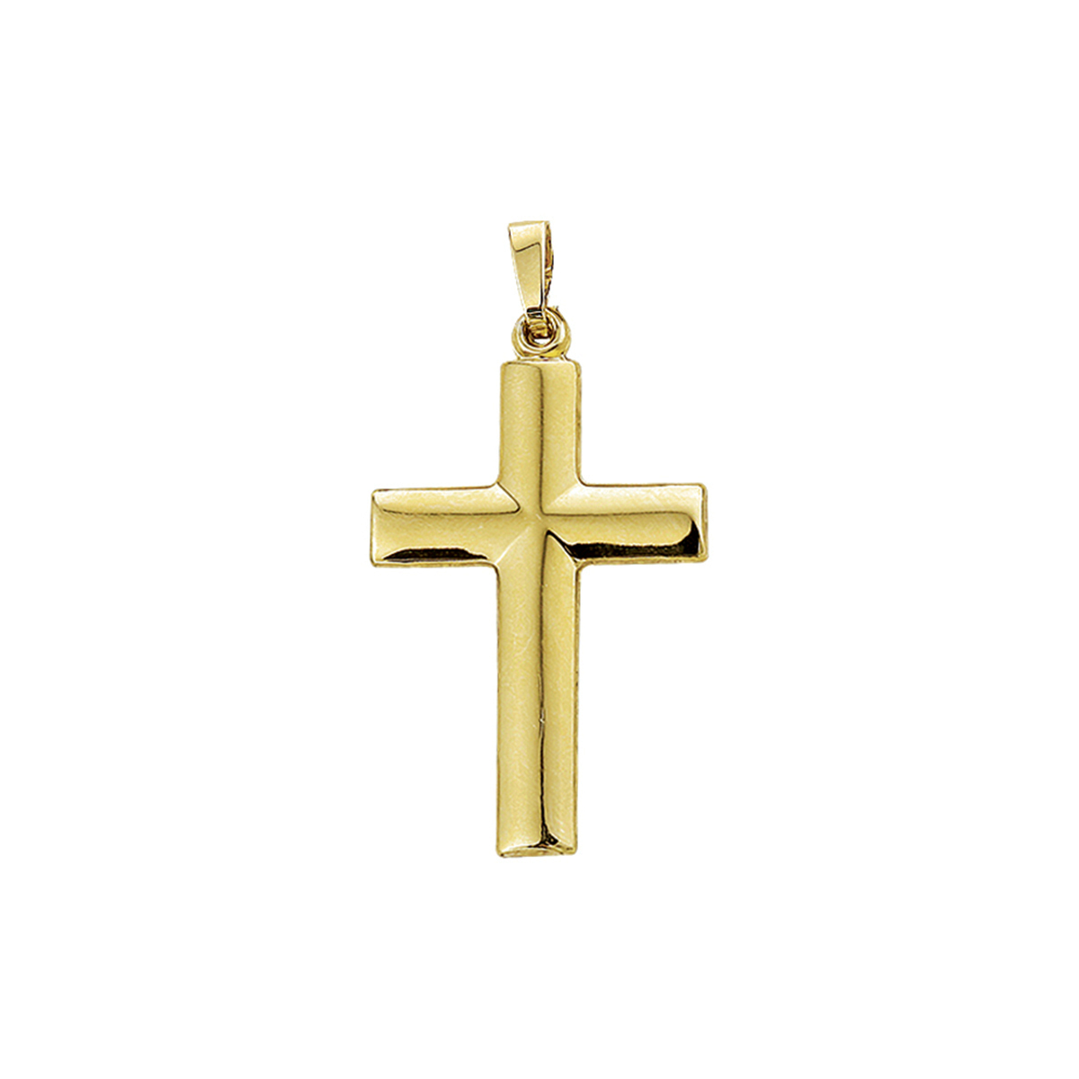 gouden hanger, kruis 31x19mm gebodemd