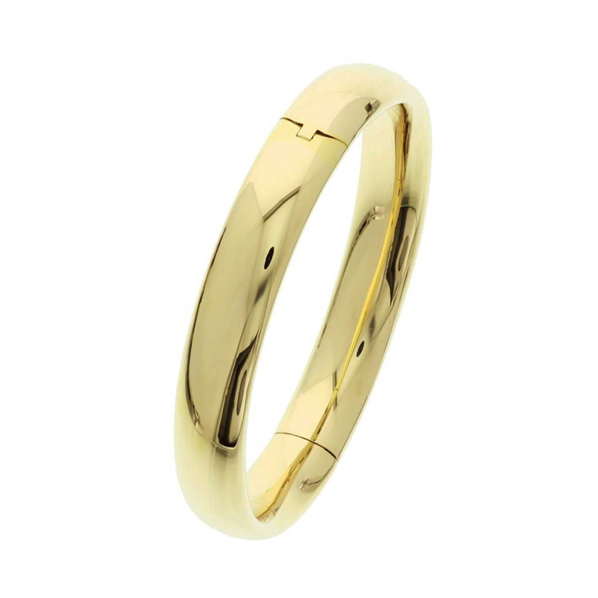 Beschrijving: Geelgouden slavenband met scharnier van 9x 62mm uitgevoerd met ovale buis. De poli afwerking en het strakke design maken deze slavenband een ware eyecatcher.
Breedte: 7 mm