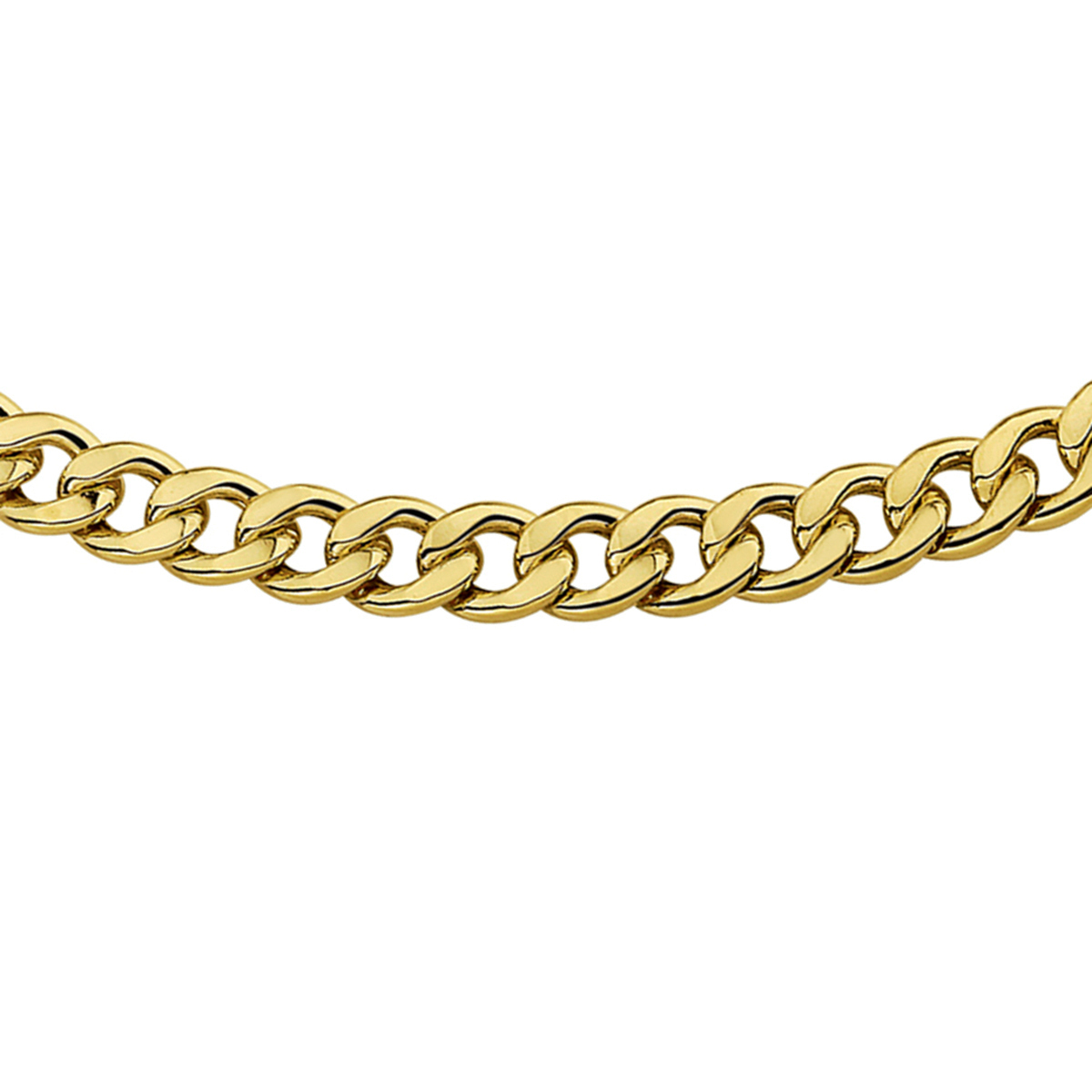 zilgold gouden gourmetcollier, 6mm 60cm