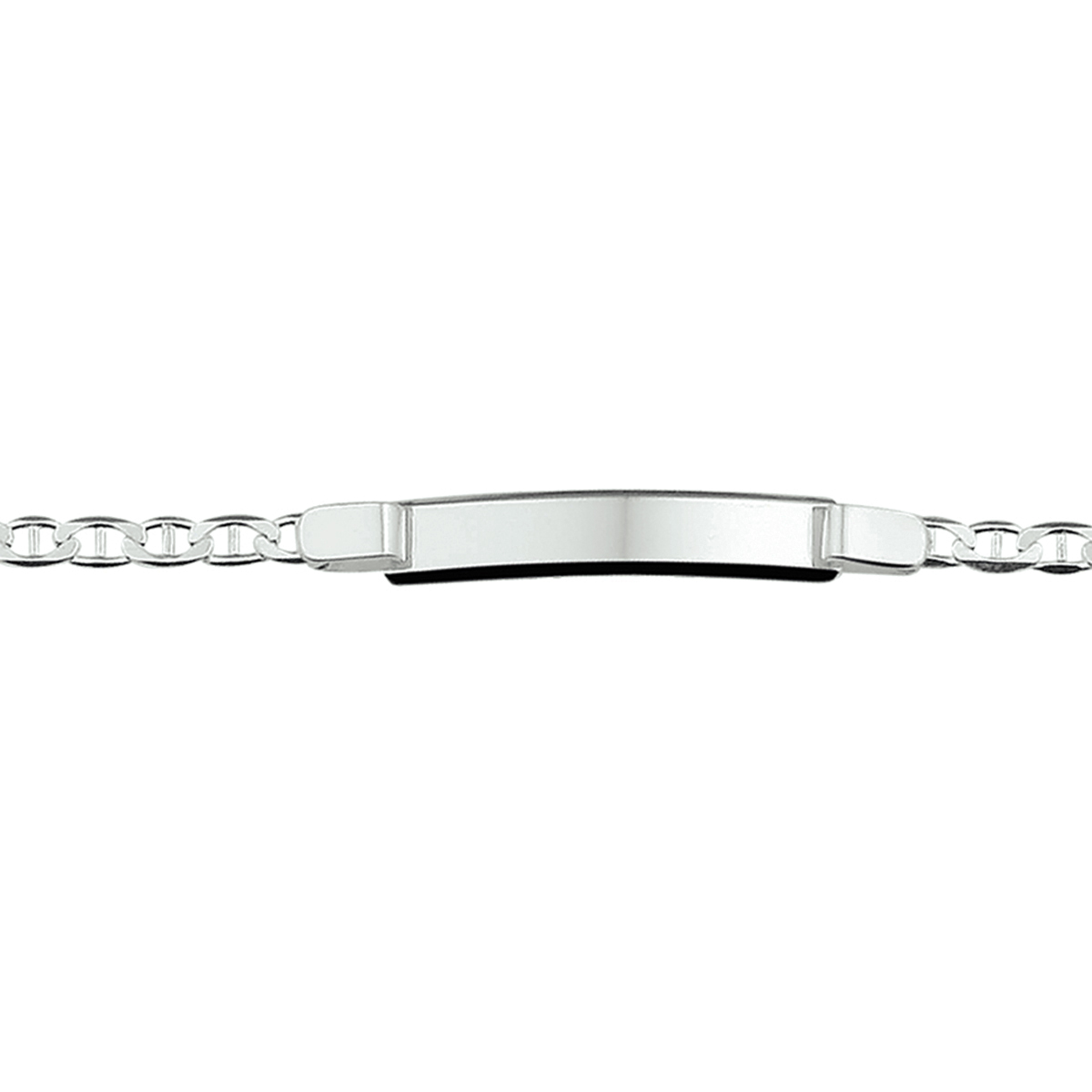 925 Zilveren graveerarmband. De graveerplaat heeft een dikte van 1.3mm.