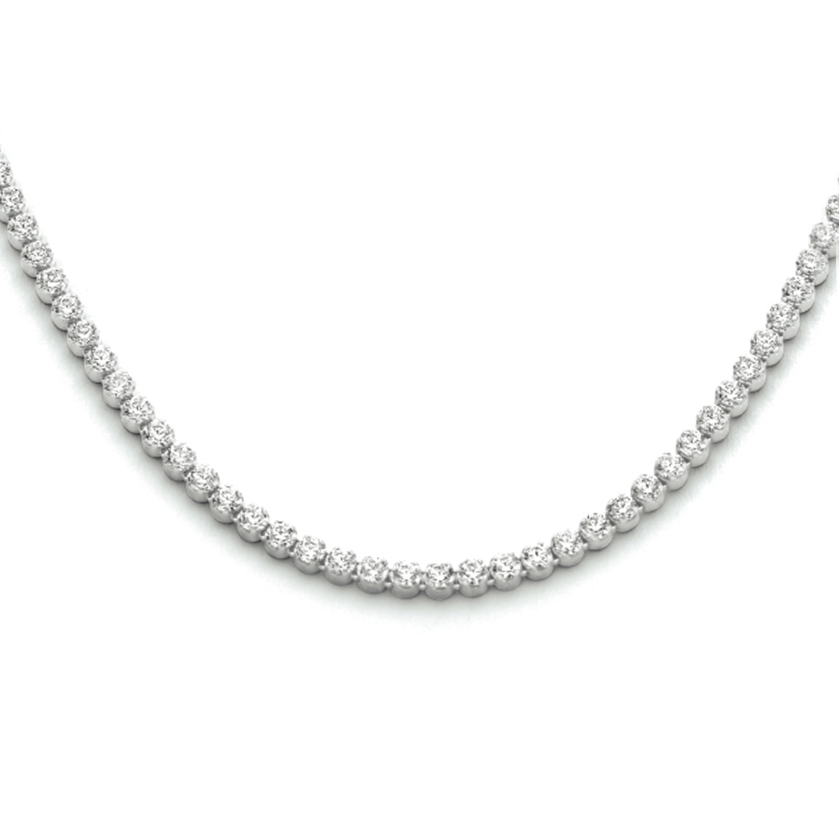 zilveren collier, zirconias 2,5mm 45cm