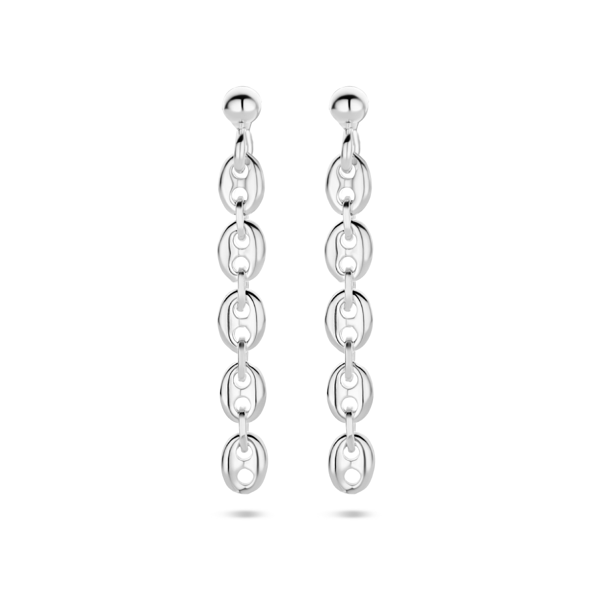 Gerhodineerd 925 zilveren oorhangers met een totale hoogte van 33mm.