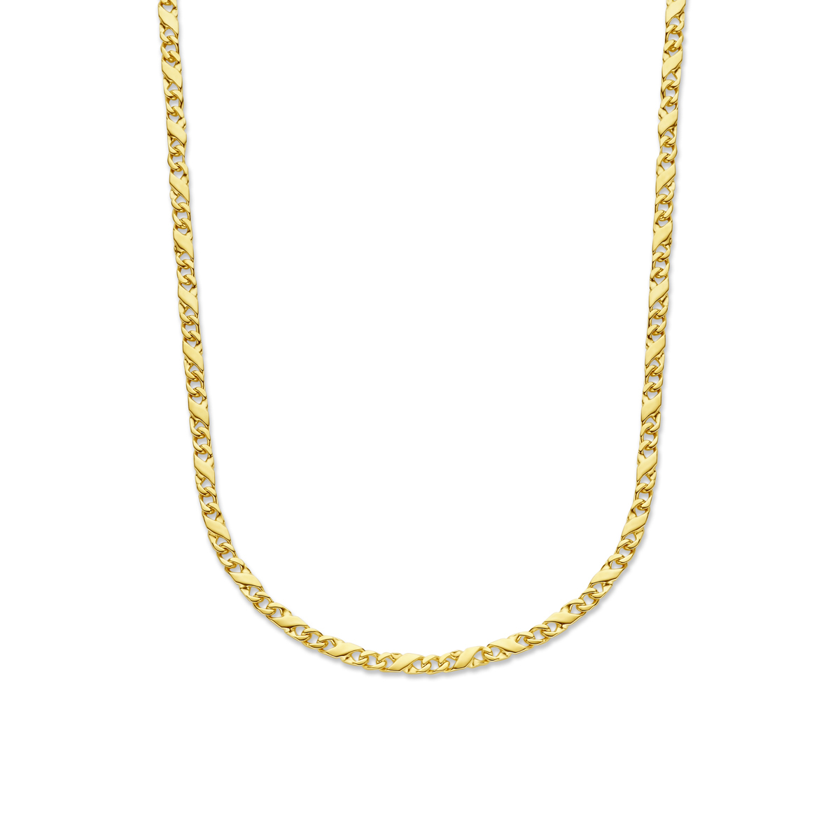 gouden collier, fant/gourmet 3,1 mm 60cm