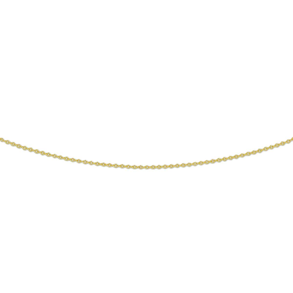 Gouden collier anker 14.kt  38cm. 0.8mm.