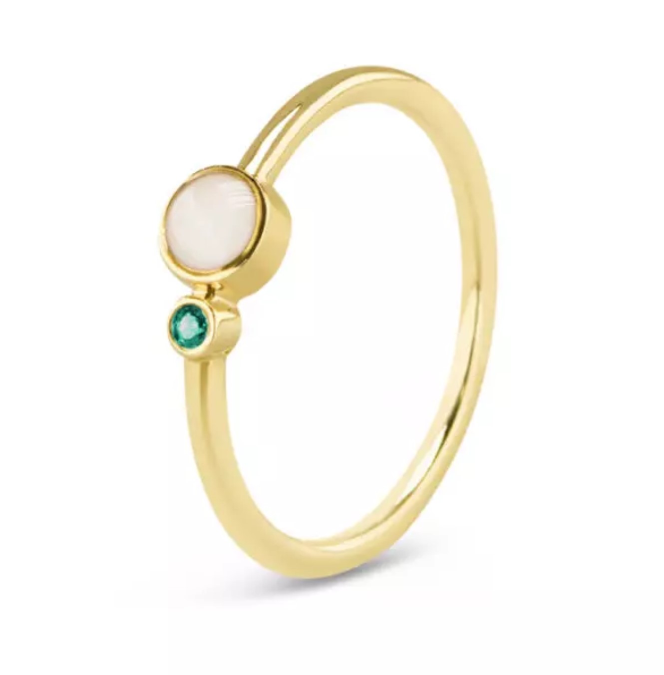 SINGLE BAND BIRTHSTONE RING - in 14kt of 18kt verkrijgbaar. Prijzen vanaf 
RG047Y14-54