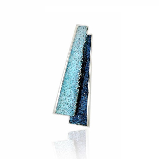 Arior Barcelona - Zilveren hanger, Small Formentera-blue Troia Pendant, 42x14mm - 1173009XPU