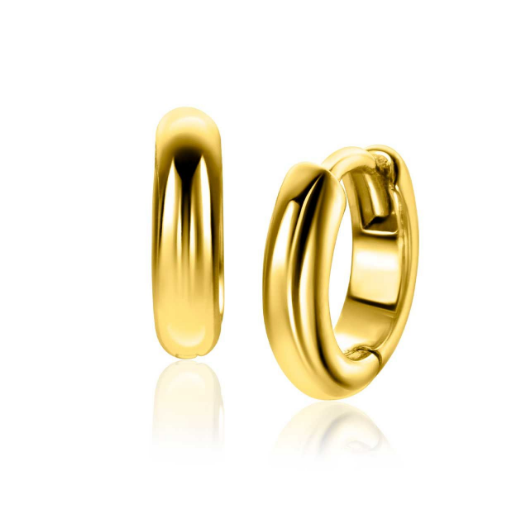 ZINZI gold plated zilveren gladde oorringen 12,5mm met ronde buis 2mm. Met luxe en gemakkelijke klapsluiting. Ideaal te combineren met Zinzi oorbedels. De oorringen zijn vervaardigd van eerste gehalte zilver (925) en extra geel verguld.