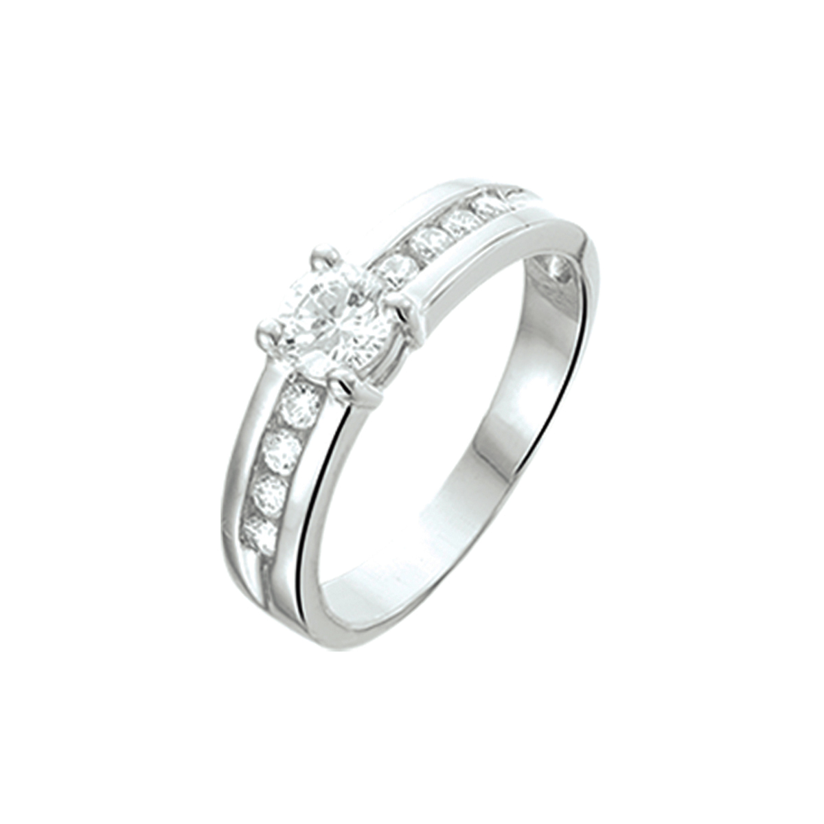 Huiscollectie - Zilveren damesring bezet met zirkonia's
Ringmaat: 15.00 mm (47)