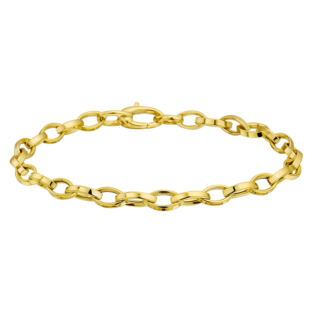 4017167 14 krt geelgouden armband 21.5cm