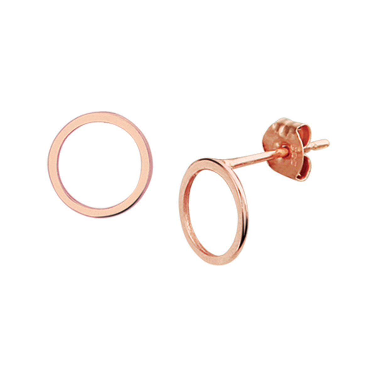 Trendy rosegouden oorknoppen in de vorm van een rondje van 8mm uitgevoerd met een stevige poussette sluiting. De oorknoppen zijn een prachtige basis voor een trendy look en uit te breiden met bijpassende sieraden voor een perfecte uitstraling.