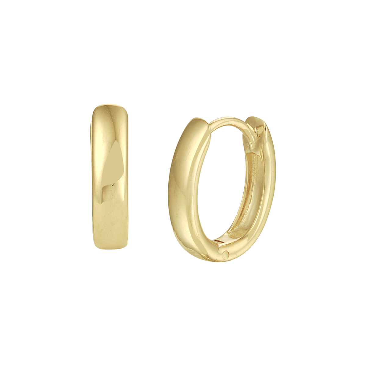 Deze eenvoudige 14krt. Gouden Klap Oorringen kunnen niet ontbreken aan uw Basic Collectie De doorsnee van de oorringen zijn 13mm en ze zijn poli afgewerkt