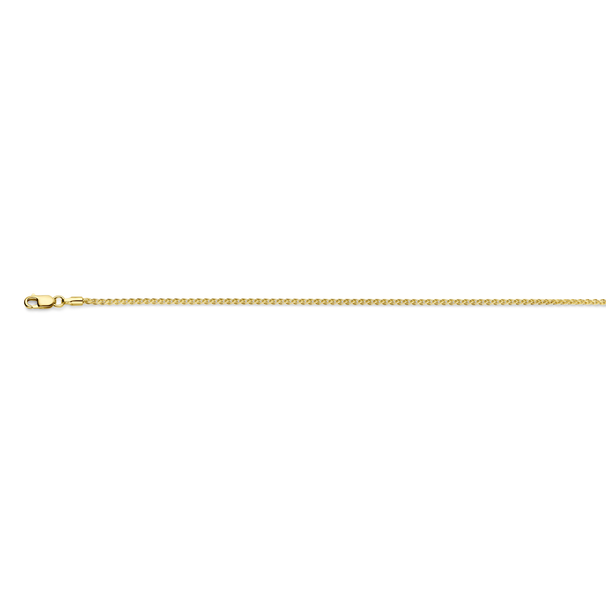 
gouden armband, vossestaart 1,7mm 18,5cm