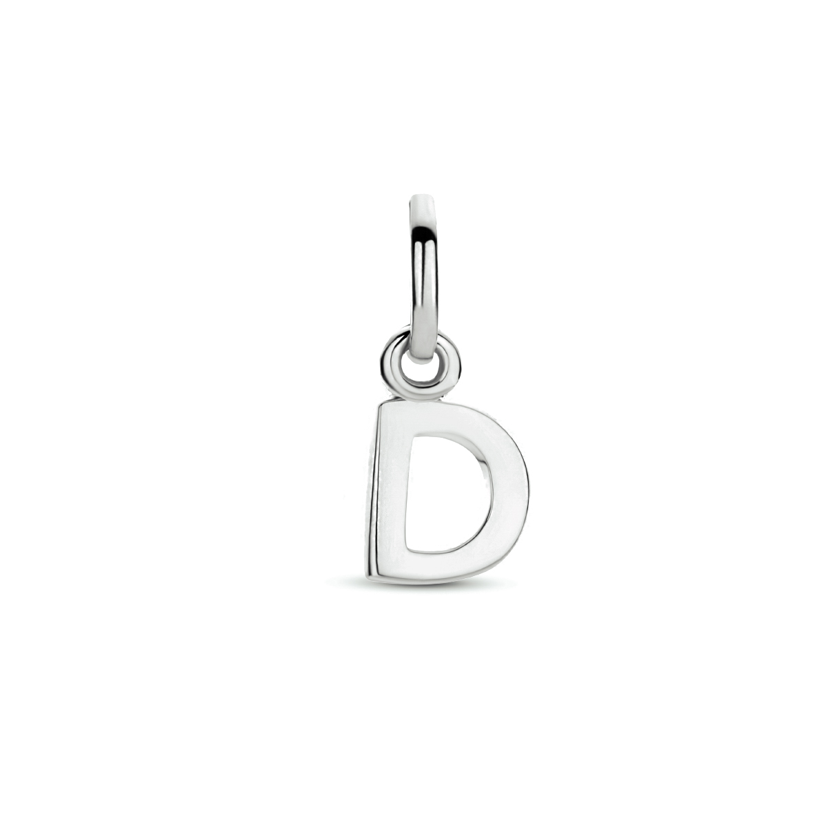 Zilveren hanger letter D
13mm hoog incl oog