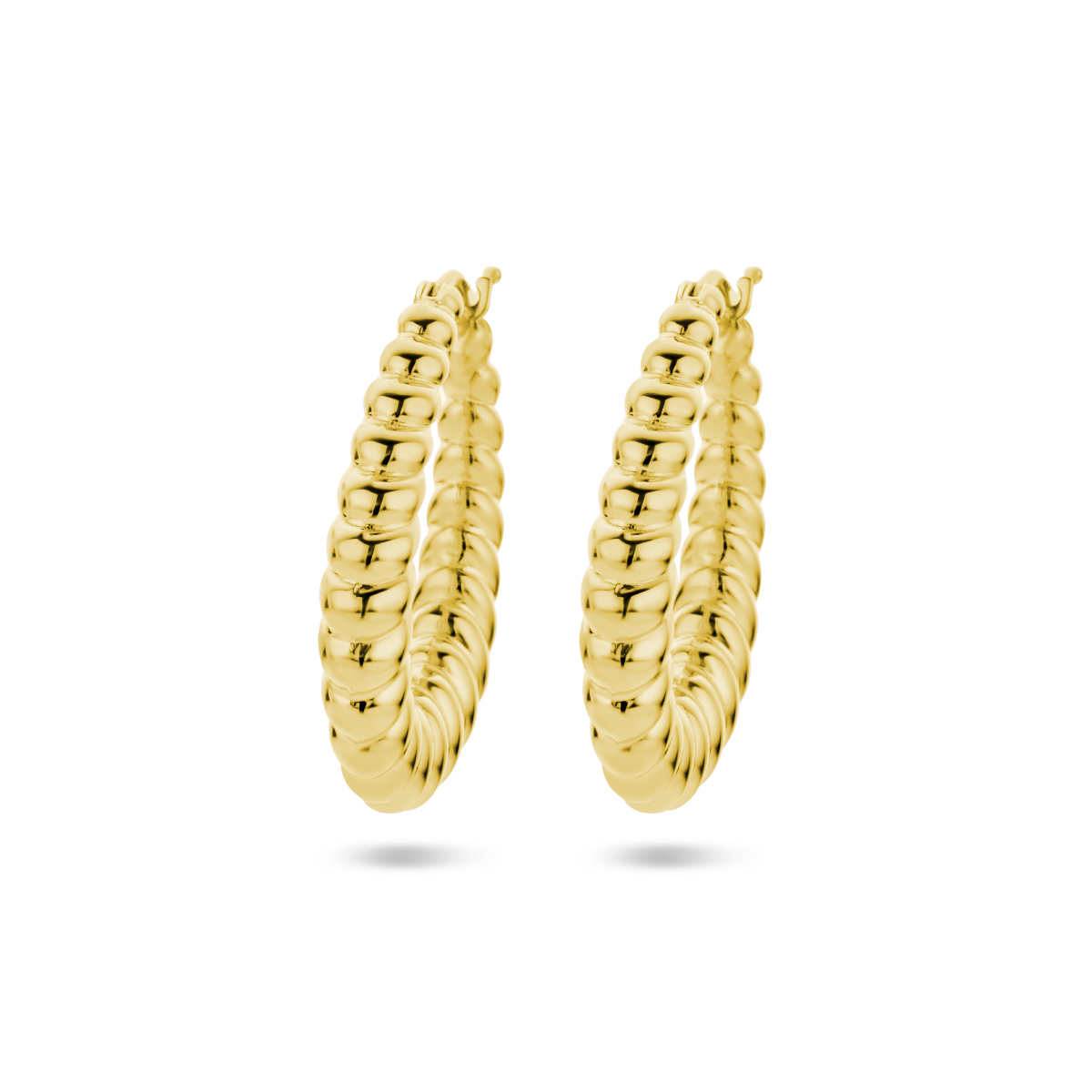 14k Geelgouden oorringen met een afmeting van 31.5x5mm.
