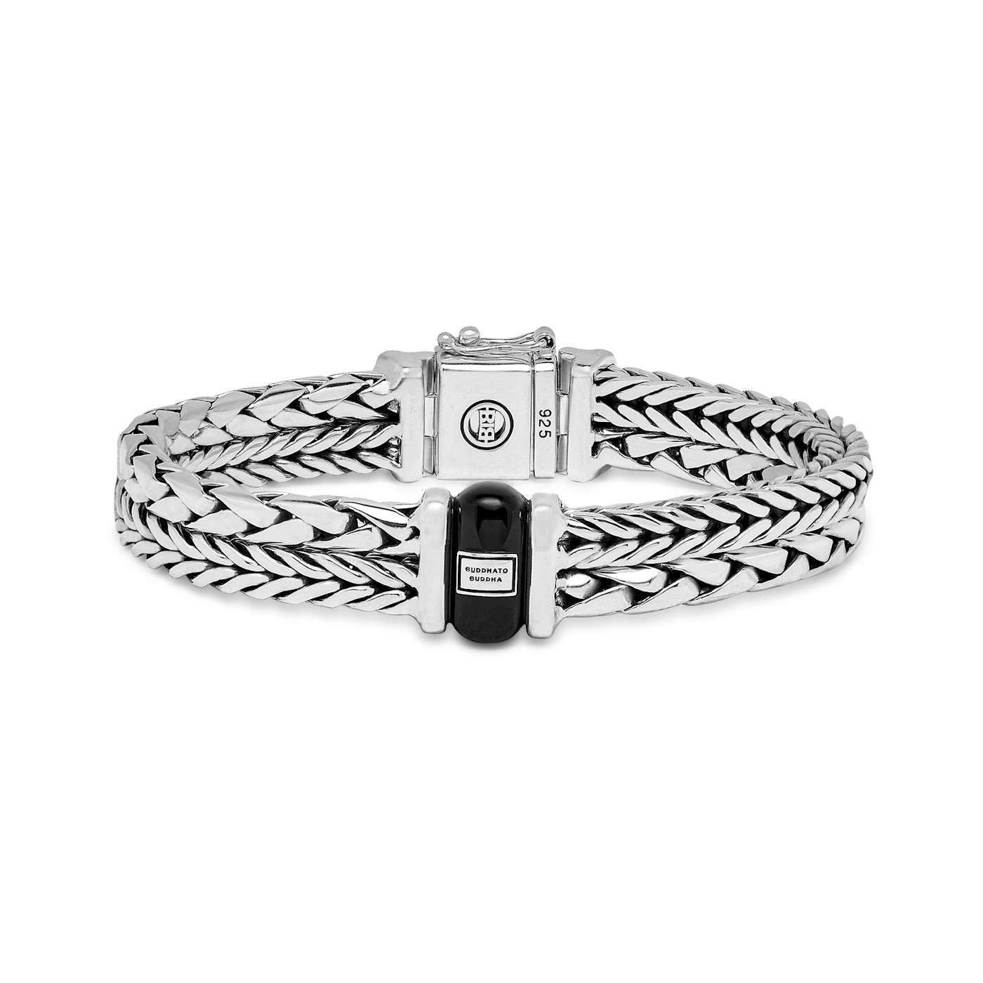 Buddha to Buddha - Barbara George Onyx Armband zilver 105, maat E 19cm - 001J011051505