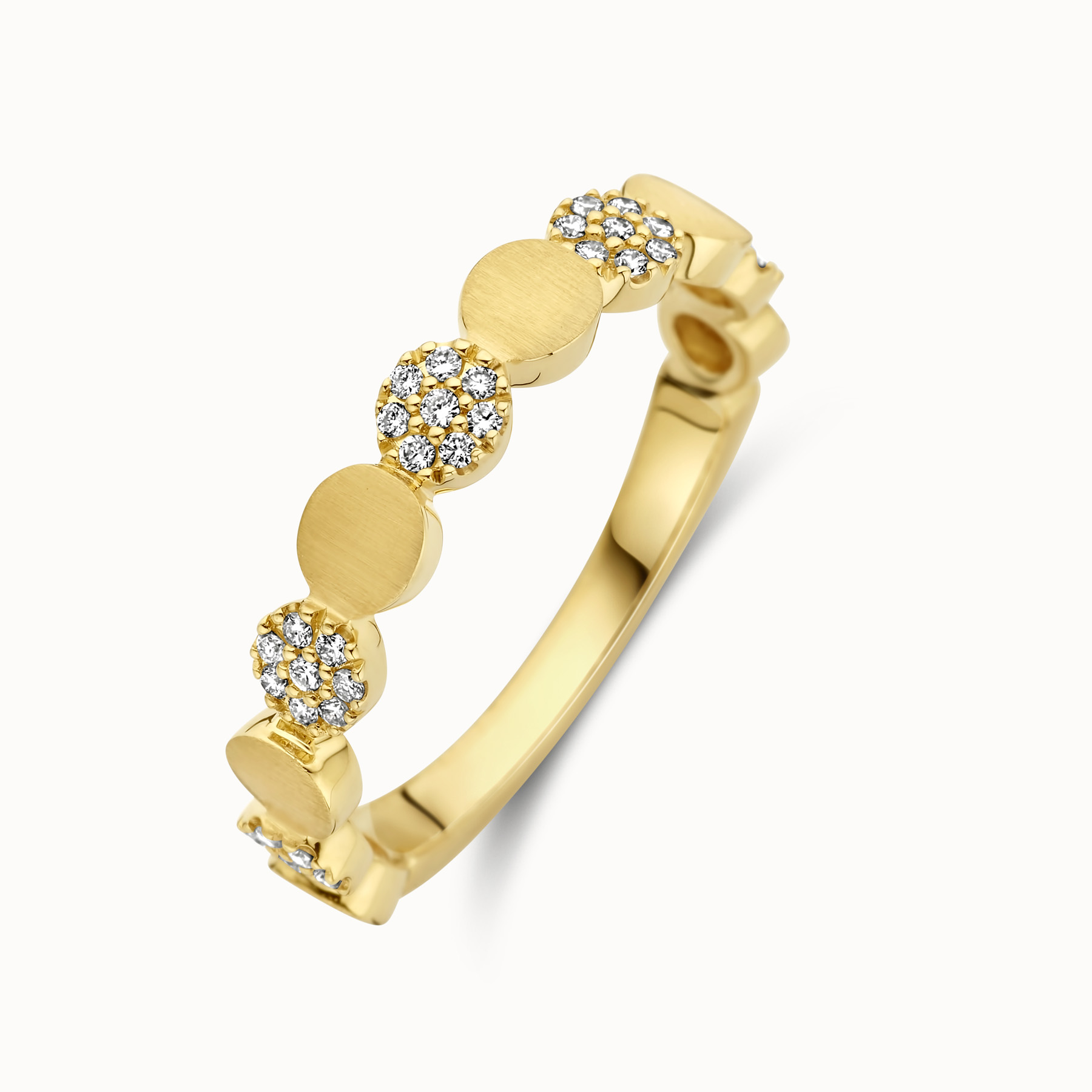 Ring 18KT Goud - Diamant 0.15ct