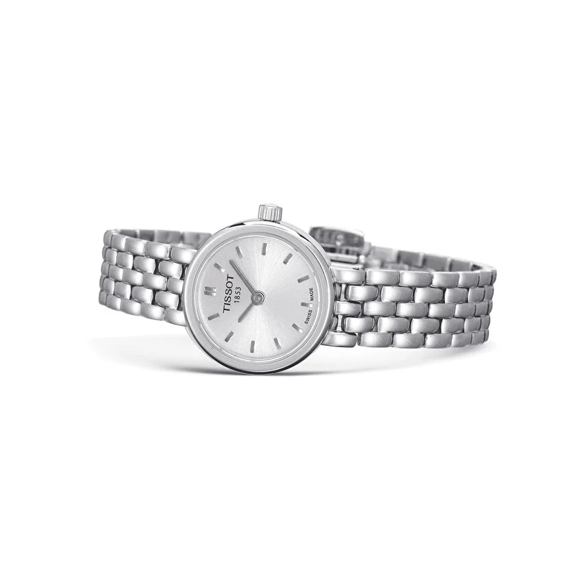 Dit stijlvolle horloge straalt de essentie van klasse uit met zijn discrete en toch absoluut prachtige mini afmeting en vrouwelijk ronde horlogekast.
De versies met een metalen armband kunnen losjes gedragen worden, als een mooi juweel rond de pols, met opties voor diamanten voor die betoverende fonkeling, of met een klassieke lederen horlogeband.
Deze horloges doen hun naam eer aan, met hun lieflijke uitstraling en een volledig onweerstaanbare charme.

Diameter:19.5 mm
316L roestvrijstalen behuizing
Zwitsers kwartsuurwerk
Krasbestendig saffierglas