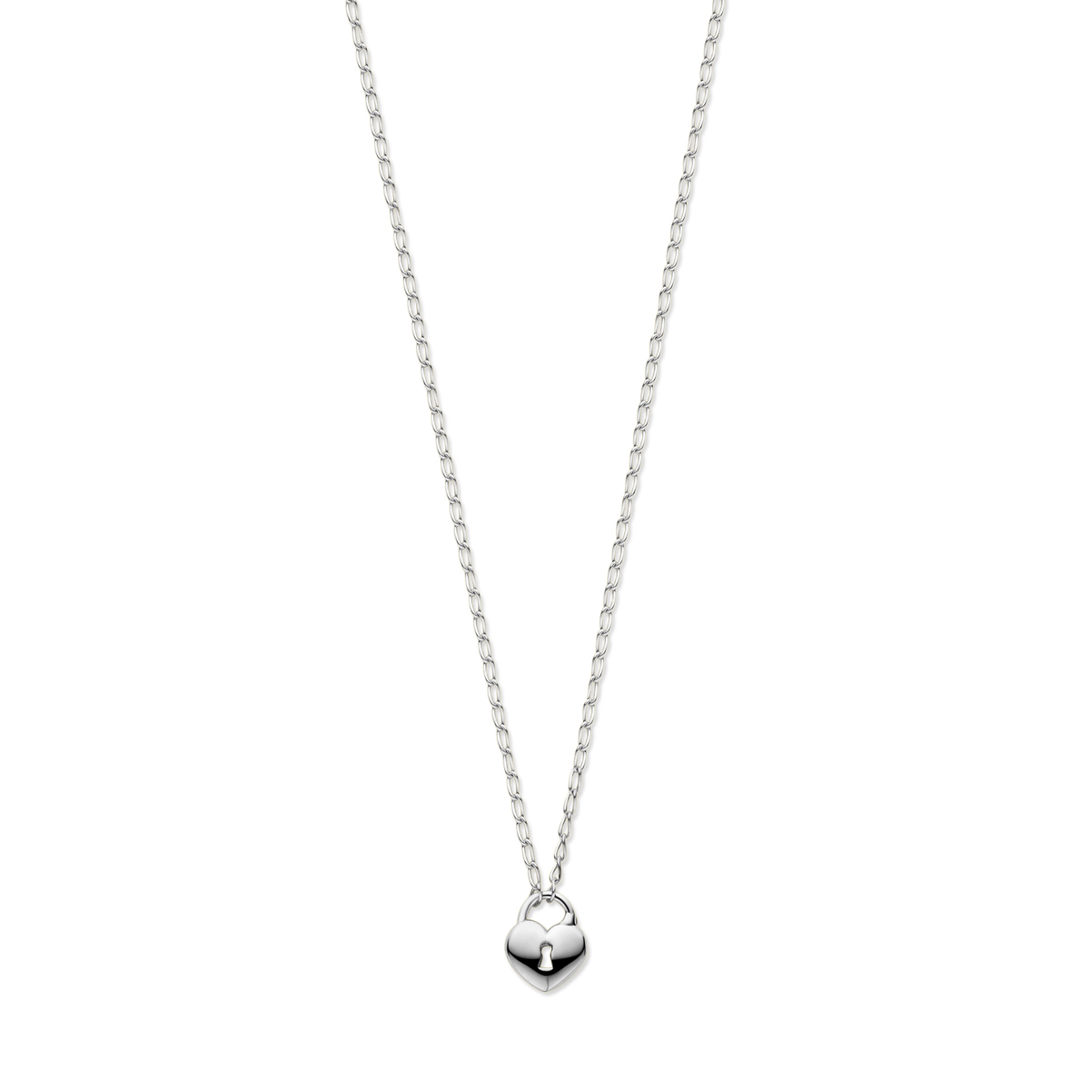 Gerhodineerd 925 zilveren collier uitgevoerd met een slot. Het collier heeft een schakelbreedte van 1.4mm en een draaglengte van 41cm met 4cm extensie.