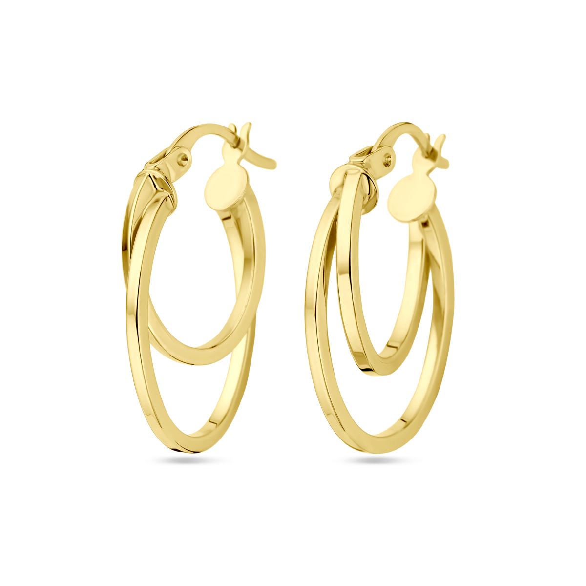 14k Geelgouden oorringen met een afmeting van 24.5x3mm.