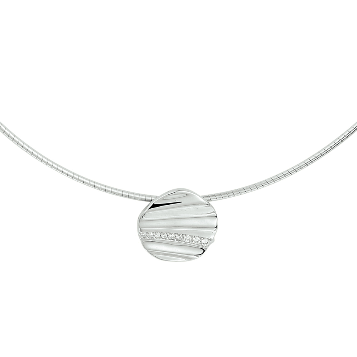 Huiscollectie Collier rond zirkonia 1333008 - 46cm