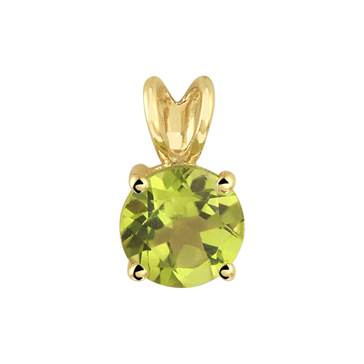 Beschrijving: Geelgouden hanger met peridot. 
Verpakt per: 1
Doelgroep: dames
Breedte: 6.5 mm
Hoogte: 10.5 mm