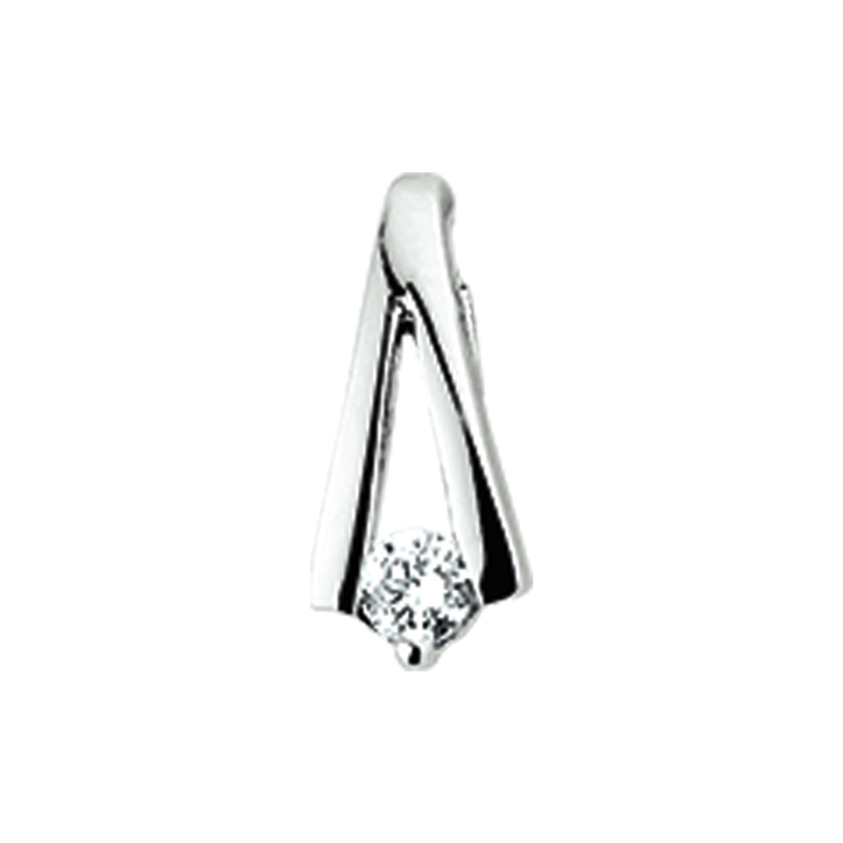 Hanger zirkonia wit goud