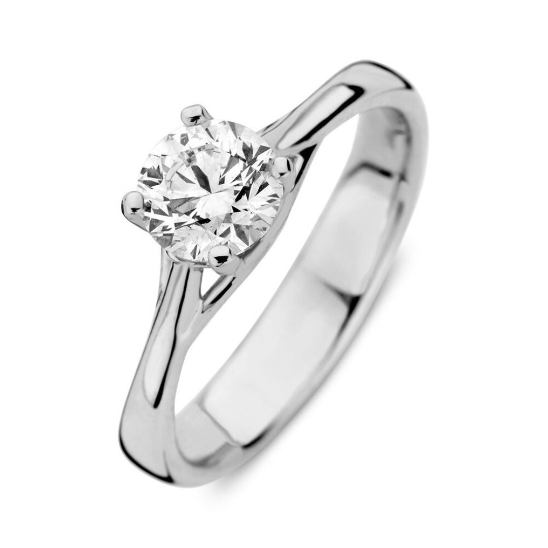 Huiscollectie - Witgouden Solitair ring bezet met briljant geslepen labgrown diamant - CVDR97-52