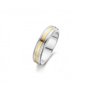 Fjory - Gd/zilveren Trouwring 5mm maat 20.5 - 41-R122055