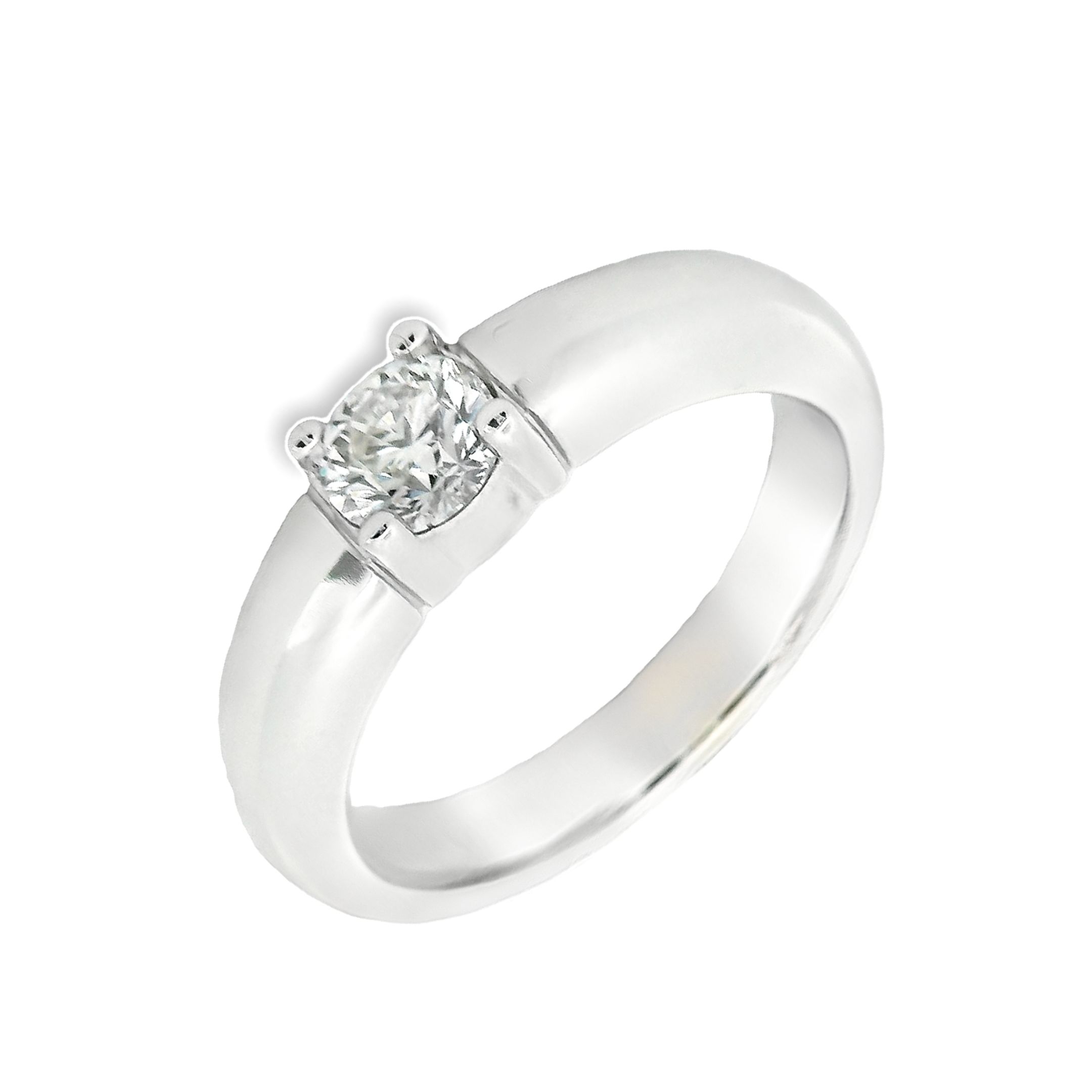 Deze ring van Louis Bros is vervaardigd uit 14 karaat witgoud (7.54 gr.) en is gezet met 1 briljant geslepen diamanten met een totaalgewicht van 0.57ct. De ring heeft een breedte van 4.5 mm. en een dikte van 3 mm. Deze ring bestaat uit onze lijn van exclusieve modellen sieraden met prachtige designs van hoge kwaliteit.
De ring is verkrijgbaar in meerdere afmetingen.