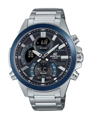 Bluetooth® Smart
Het horloge is met een energiebesparende Bluetooth®-technologie uitgerust, die met een druk op de knop energiezuinige gegevensuitwisseling biedt. Via Bluetooth® kan het horloge draadloos met de smartphone worden verbonden, waardoor diverse handige functies toegankelijk worden.

Smartphone time
Wanneer de klok is gekoppeld met het toestel, wordt de tijd automatisch ingesteld en wordt de huidige tijd dus wereldwijd.

Auto LED-lampje
Met een lichte draaibeweging van de pols laat u de LED-lampjes van het display oplichten.

Neo-display
De wijzers en/of de index hebben een fluorescerend laagje en lichten in het donker op als het horloge daarvoor was blootgesteld aan een lichtbron.

Wereldtijdfunctie
De wereldtijdfunctie toont lokale tijden in maximaal 29 verschillende tijdzones.

Stopwatchfunctie - 1/1000 sec. - 24 uur
Verstreken tijd, tussentijd en eindtijd worden gemeten met een precisie van 1/1000 sec. Het horloge kan tijden van max. 24 uur.

Timer - 1/1 sec. - 24 uur
Voor wie het precies wil weten: de countdown-timers helpen u te herinneren aan speciale of terugkerende gebeurtenissen door op het ingestelde tijdstip een akoestisch signaal af te geven. De tijd kan in een secondepuls en tot maximaal 24 uur vooraf worden ingesteld.

Schedule-Timer
Houd afspraken altijd in de gaten met de Schedule Timer. De afspraken uit de smartphone-agenda worden overgezet naar het horloge en met de begin- en eindtijd op het display weergegeven. Bovendien worden deze 120 minuten voor de aangekondigde start op het horloge weergegeven en afgeteld.

5 alarmen per dag
Het dagelijks alarm herinnert met een akoestisch signaal op de ingestelde tijd aan terugkerende gebeurtenissen. Dit model heeft 5 onafhankelijke alarmen als flexibele geheugensteuntjes voor belangrijke afspraken.

Wijzer beweeg functie
Met een druk op de knop kunt u de wijzers bewegen en dit geeft u de mogelijkheid om functies zoals topwatch of datum vrij te kunnen bekijken.
Knopgeluiden aan/uit
De knopgeluiden kunnen met de modusknop naar wens worden uitgeschakeld. Na uitschakeling hoort u geen pieptoon meer wanneer u van de ene functie naar de andere schakelt. Ingestelde alarmen of countdowntimers zijn na uitschakeling van de knopgeluiden nog wel actief.

Weergave van de dag in verschillende talen
De naam van de dag kan in verschillende talen worden getoond.

Automatische kalender
Als de automatische kalender eenmaal is ingesteld, wordt altijd de juiste datum weergegeven.

12/24-uurs tijdweergave
De tijd kan in 12-uurs of 24-uurs formaat worden getoond.

Mineraalglas
Het geharde mineraalglas zorgt ervoor dat het horlogeglas niet snel beschadigd.

Edelstalen armband
Hard, duurzaam en elegant: de edelstalen armband is een klassieker voor horloges.

Veiligheidssluiting
Daarop kun je vertrouwen: de armband van dit horloge is met een speciale sluiting uitgerust die het per ongeluk openen verhindert.

2 jaar - 1 batterij
De batterij kan het horloge ca. 2 jaar van stroom voorzien.

Classificatie waterbestendigheid (10 bar)
Perfect voor zwemmen en snorkelen: het horloge is waterbestendig tot 10 bar (ISO 22810).
